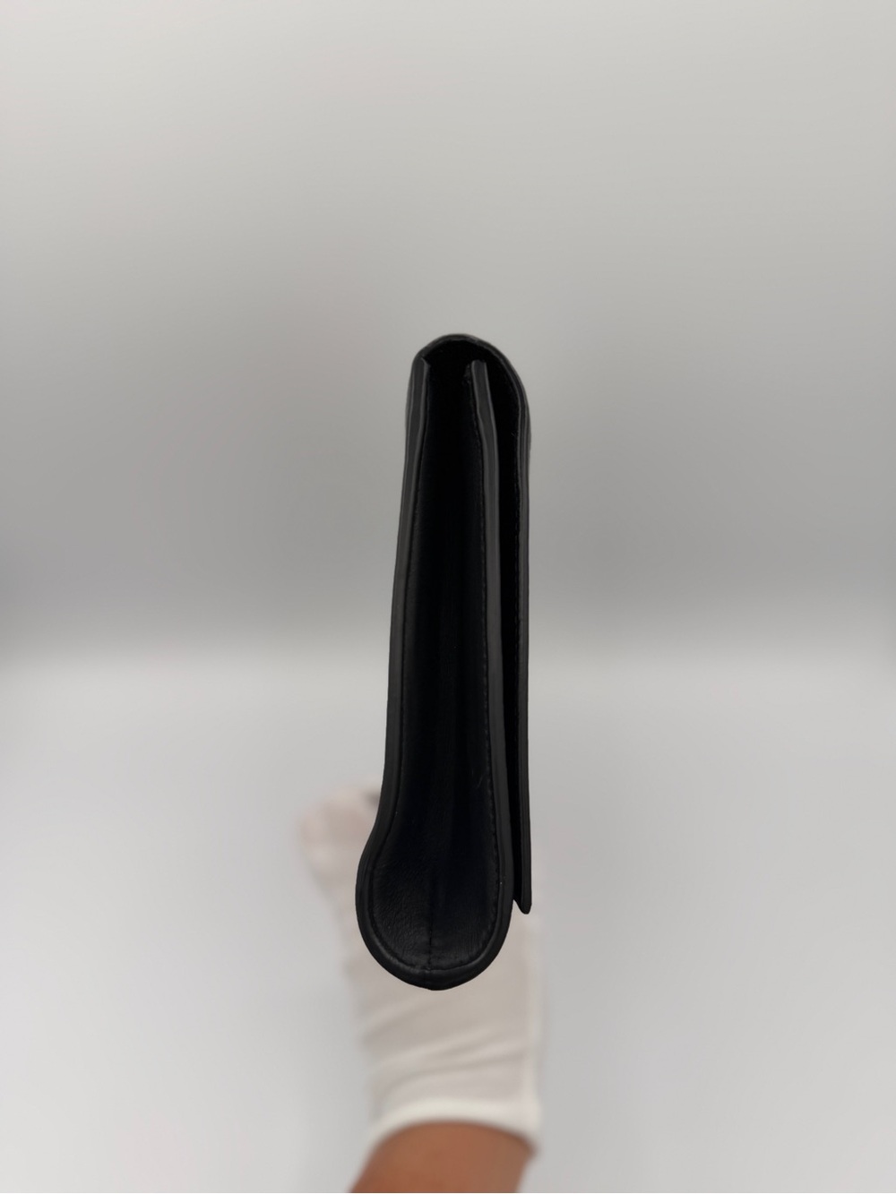 Saint Laurent YSL Chyc Y Clutch Black Leather Gold Tone Hardware - Picture 7 of 11